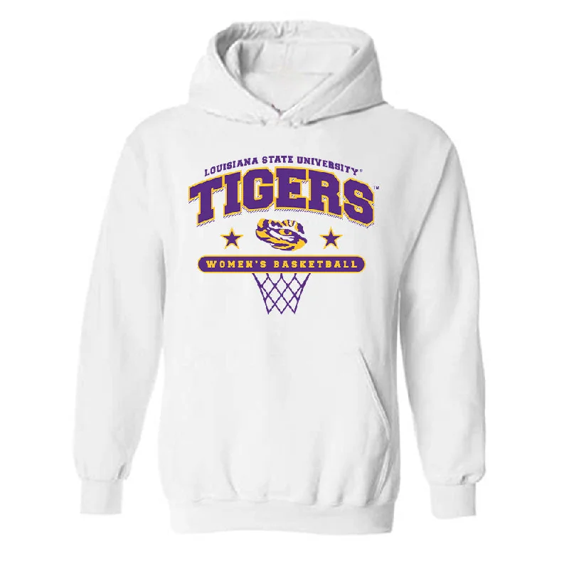 LSU - NCAA Women's Basketball : Mjracle Sheppard - Sports Shersey Hooded Sweatshirt Hoodie with Elastic Cuffs Stretchable Comfortable