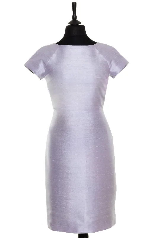 Hepburn Dress in Lilac Mist Off-the-shoulder Chic Trendy