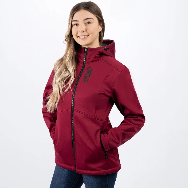 Women's Ridge Softshell Hoodie Hoodie with Mock Neck Collared Structured