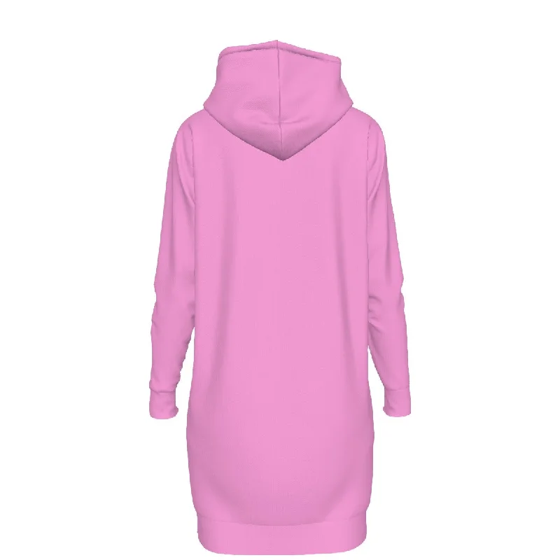 All-Over Print Women's Long Hoodie Hoodie with Exposed Zipper Edgy Industrial