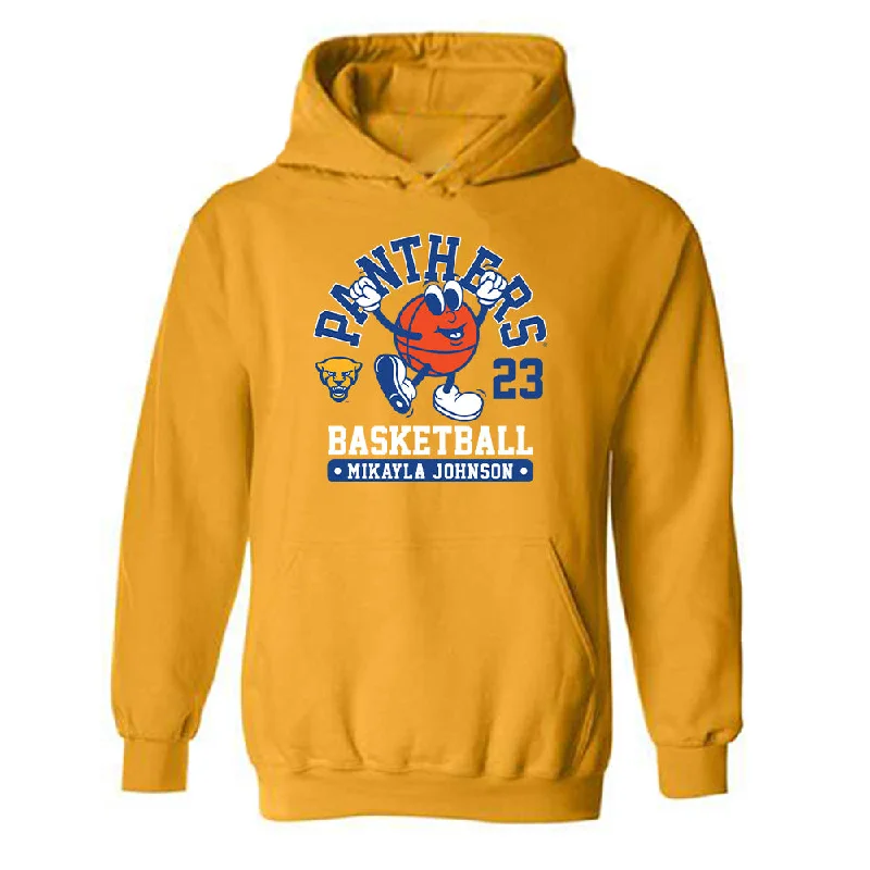 Pittsburgh - NCAA Women's Basketball : Mikayla Johnson - Fashion Shersey Hooded Sweatshirt Zip Hoodie Drawstring Kangaroo Pocket