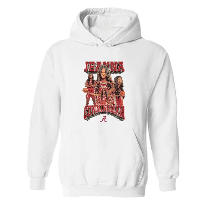 Alabama - NCAA Women's Basketball : Jeanna Cunningham - Player Collage Hooded Sweatshirt Hoodie with Logo Branding Identity Alabama - NCAA Women's Basketball : Jeanna Cunningham - Player Collage Hooded Sweatshirt Hoodie with Logo Branding Identity