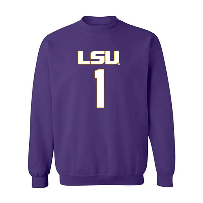 LSU - NCAA Women's Basketball : Mjracle Sheppard - Replica Shersey Crewneck Sweatshirt Hoodie with Oversized Fit Loose Comfortable LSU - NCAA Women's Basketball : Mjracle Sheppard - Replica Shersey Crewneck Sweatshirt Hoodie with Oversized Fit Loose Comfortable
