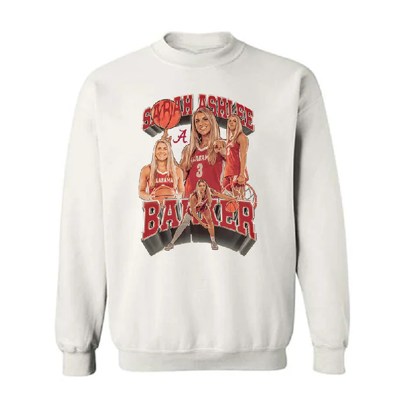 Alabama - NCAA Women's Basketball : Sarah Ashlee Barker - Player Collage Crewneck Sweatshirt Hoodie with Hood Adjustable Protection Alabama - NCAA Women's Basketball : Sarah Ashlee Barker - Player Collage Crewneck Sweatshirt Hoodie with Hood Adjustable Protection