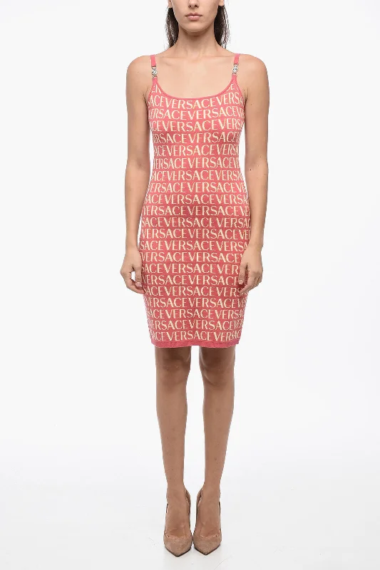 Versace GARDEN Knitted Slip Dress with Monogram Pattern 42 Italian size Tunics New arrival Versace GARDEN Knitted Slip Dress with Monogram Pattern 42 Italian size Tunics New arrival