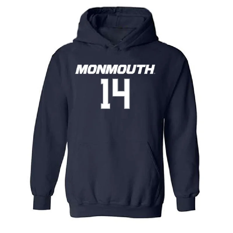 Monmouth - NCAA Women's Basketball : Kellyn Preira - Replica Shersey Hooded Sweatshirt Hoodie with Illustration Artistic Creative Monmouth - NCAA Women's Basketball : Kellyn Preira - Replica Shersey Hooded Sweatshirt Hoodie with Illustration Artistic Creative