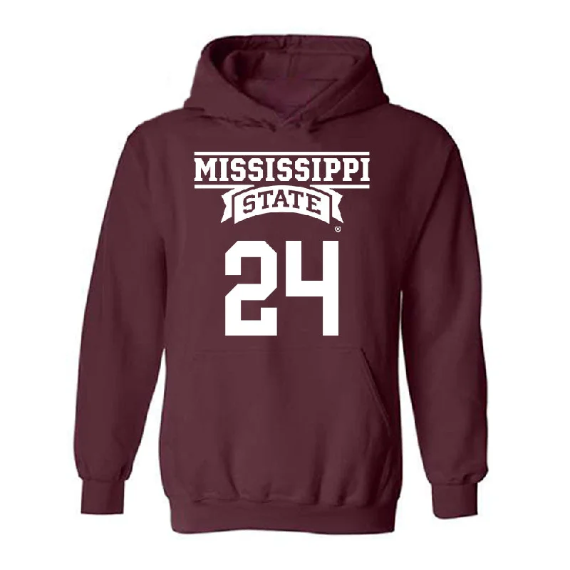 Mississippi State - NCAA Women's Basketball : Quanirah Montague - Classic Shersey Hooded Sweatshirt Hoodie with Sequins Glamorous Eye-catching Mississippi State - NCAA Women's Basketball : Quanirah Montague - Classic Shersey Hooded Sweatshirt Hoodie with Sequins Glamorous Eye-catching