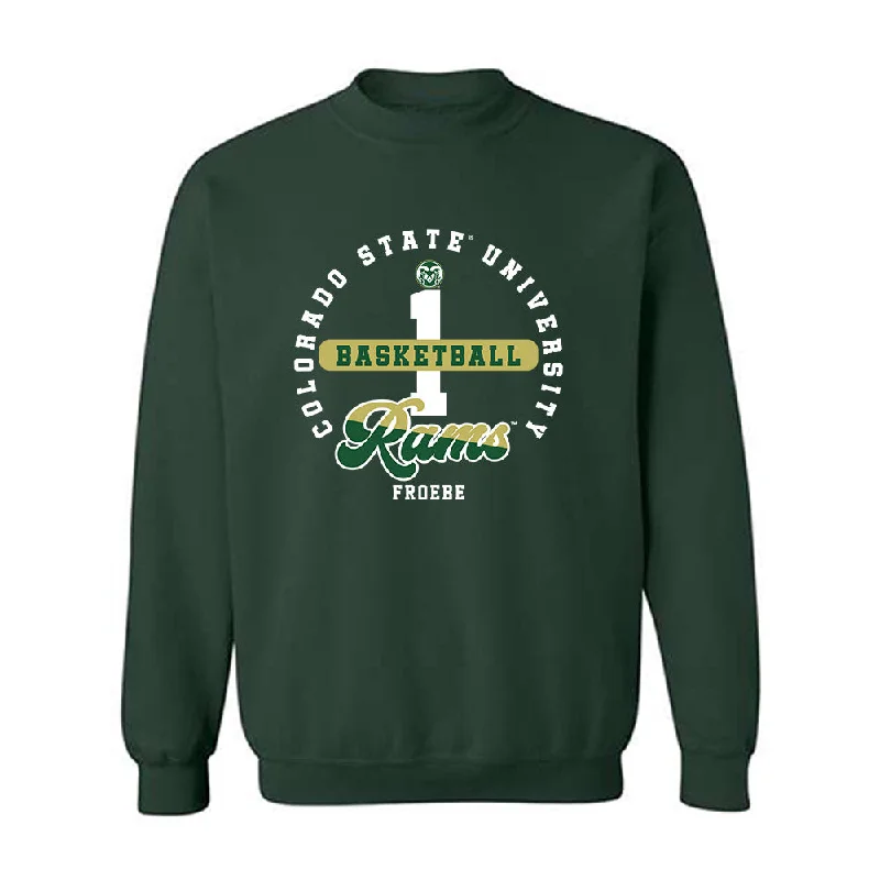 Colorado State - NCAA Women's Basketball : Kloe Froebe - Crewneck Sweatshirt Hoodie with Pattern Geometric Abstract Colorado State - NCAA Women's Basketball : Kloe Froebe - Crewneck Sweatshirt Hoodie with Pattern Geometric Abstract