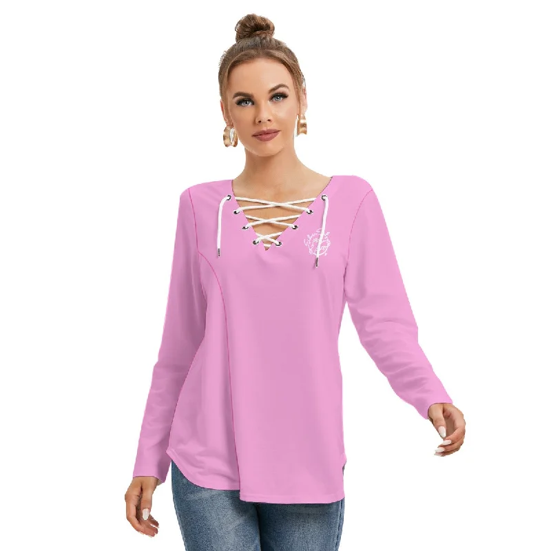 All-Over Print Women's Long Sleeve Neckline Tie Sweatshirt Hoodie with Cropped Fit Short Trendy All-Over Print Women's Long Sleeve Neckline Tie Sweatshirt Hoodie with Cropped Fit Short Trendy