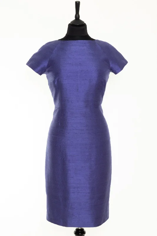 Hepburn Dress in Raw Periwinkle empire Waist empire
