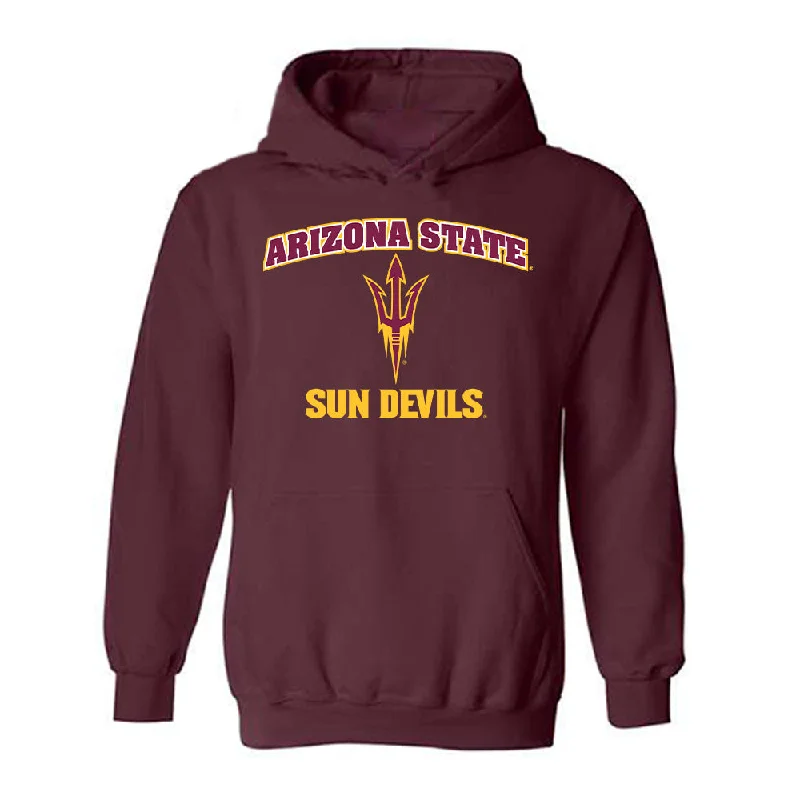 Arizona State - NCAA Women's Basketball : Timya Grice - Sports Shersey Hooded Sweatshirt Hoodie with Raw Hem Edgy Unfinished Arizona State - NCAA Women's Basketball : Timya Grice - Sports Shersey Hooded Sweatshirt Hoodie with Raw Hem Edgy Unfinished