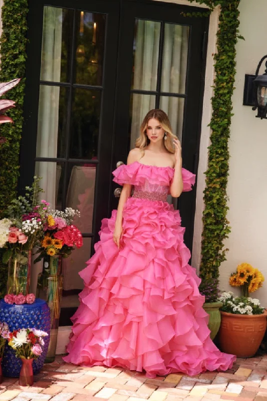 Ava Presley 29533 Long Formal Ball Gown Ruffle Prom Dress Tunics Handmade artisanal