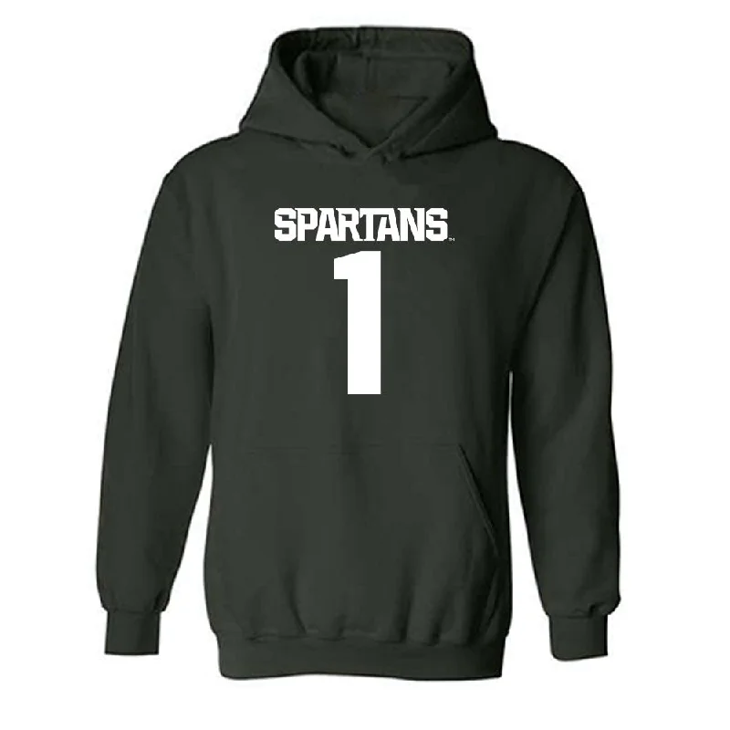 Michigan State - NCAA Women's Basketball : Jaddan Simmons - Generic Shersey Hooded Sweatshirt Graphic Hoodie Design Print Michigan State - NCAA Women's Basketball : Jaddan Simmons - Generic Shersey Hooded Sweatshirt Graphic Hoodie Design Print