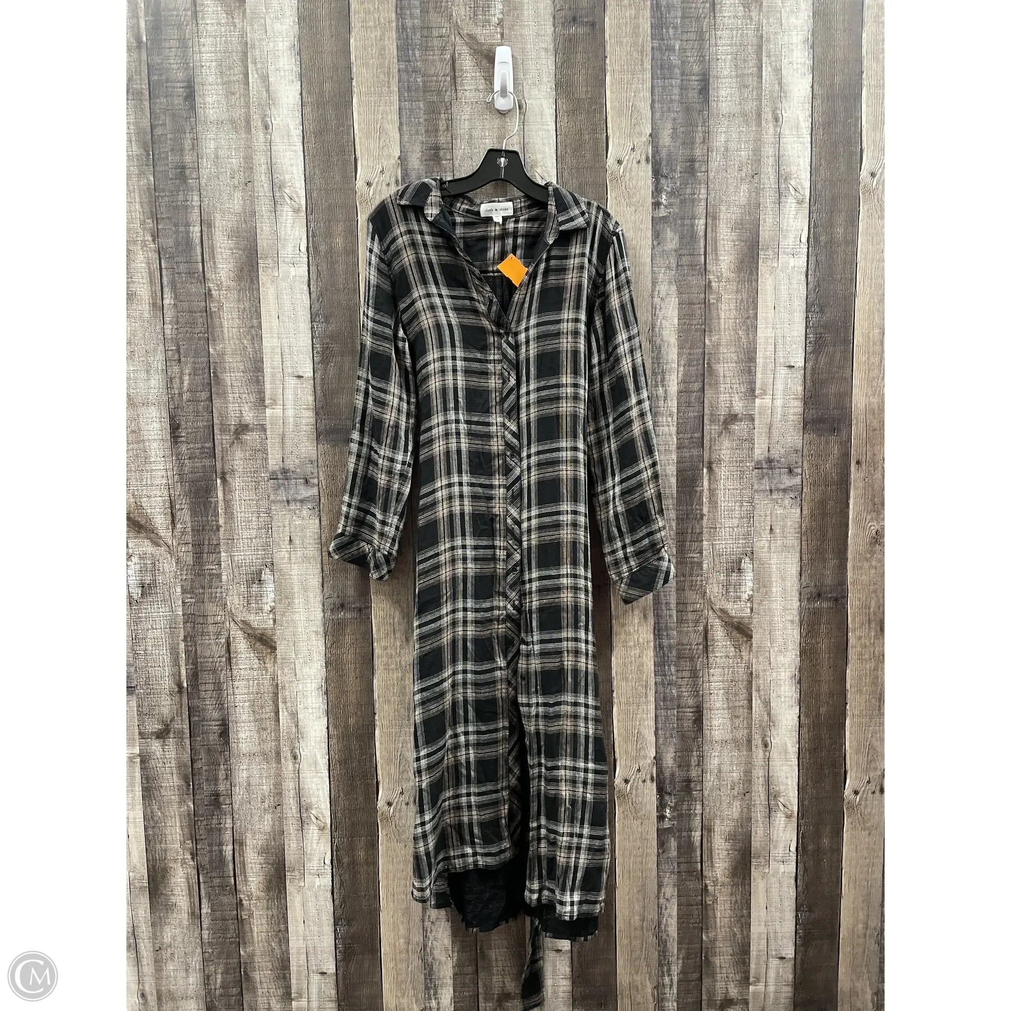 Dress Casual Maxi By Cloth & Stone In Plaid Pattern, Size: M Tunics Brand named