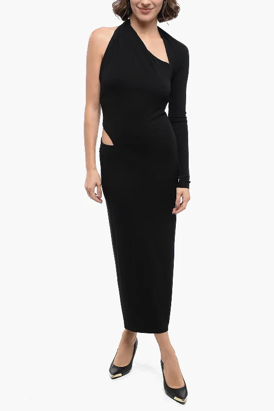 Versace One-shoulder Cut Out Dress Tunics Running lightweight