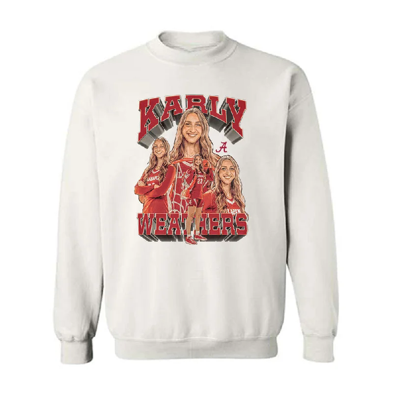 Alabama - NCAA Women's Basketball : Karly Weathers - Player Collage Crewneck Sweatshirt Hoodie Sweatshirt Pullover Alabama - NCAA Women's Basketball : Karly Weathers - Player Collage Crewneck Sweatshirt Hoodie Sweatshirt Pullover