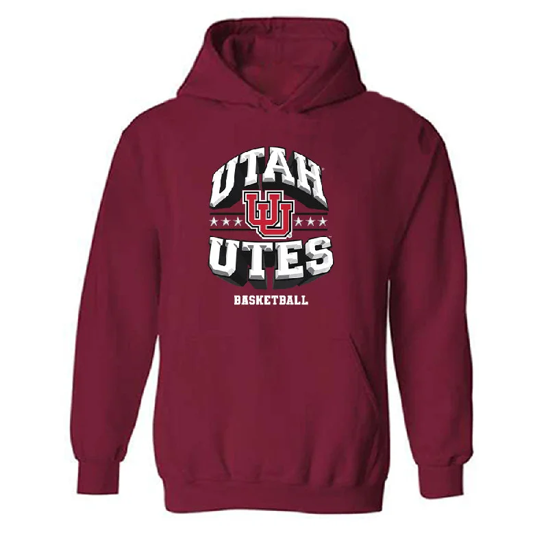 Utah - NCAA Women's Basketball : Grace Foster - Generic Shersey Hooded Sweatshirt Hoodie with Tied Waist Feminine Flattering