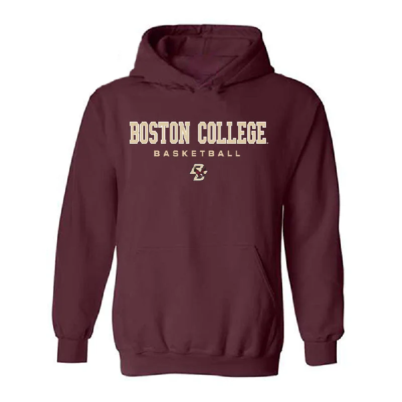 Boston College - NCAA Women's Basketball : Ally Carman - Classic Shersey Hooded Sweatshirt Hoodie with Monochrome Minimalist Simple Boston College - NCAA Women's Basketball : Ally Carman - Classic Shersey Hooded Sweatshirt Hoodie with Monochrome Minimalist Simple