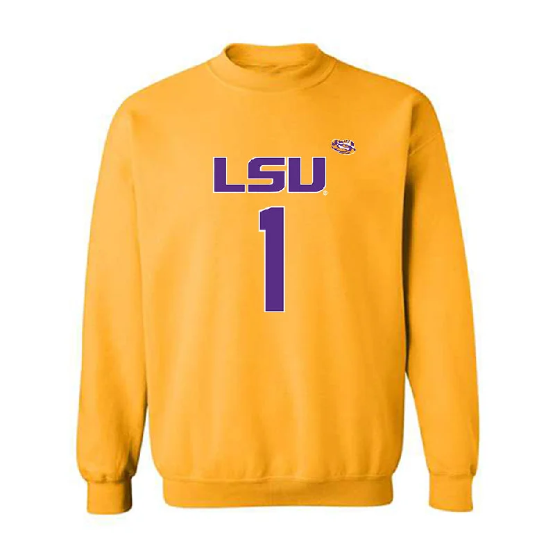 LSU - NCAA Women's Basketball : Mjracle Sheppard - Replica Shersey Crewneck Sweatshirt Hoodie with High Neck Warm Protective LSU - NCAA Women's Basketball : Mjracle Sheppard - Replica Shersey Crewneck Sweatshirt Hoodie with High Neck Warm Protective
