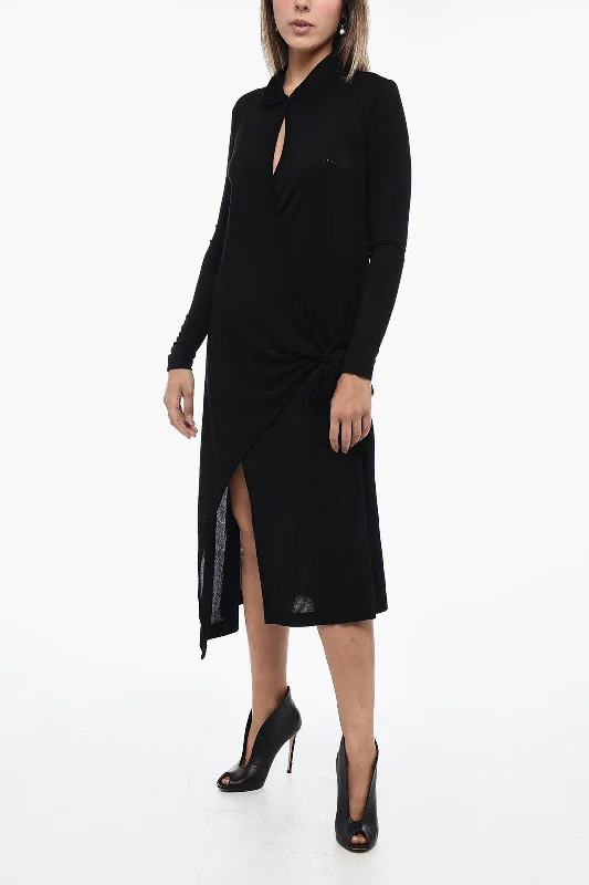 Diesel Wrapped D-WRIP Dress with Asymmetric Hem L Standard size Tunics Prom sequined