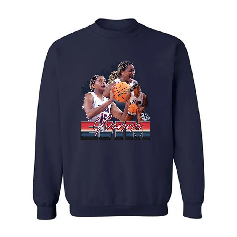 Gonzaga - NCAA Women's Basketball : Yvonne Ejim - Player Collage Crewneck Sweatshirt Hoodie with Drawstring Waist Adjustable Fitted Gonzaga - NCAA Women's Basketball : Yvonne Ejim - Player Collage Crewneck Sweatshirt Hoodie with Drawstring Waist Adjustable Fitted