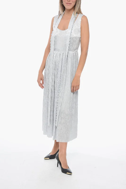 Magda Butrym Tie Neck Jacquard Silk Dress with Bare Back Design Tunics Review highly Magda Butrym Tie Neck Jacquard Silk Dress with Bare Back Design Tunics Review highly