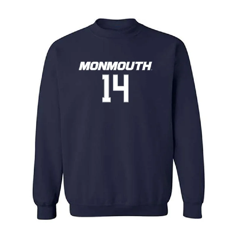Monmouth - NCAA Women's Basketball : Kellyn Preira - Replica Shersey Crewneck Sweatshirt Hoodie with Turtle Neck Cozy Winter Monmouth - NCAA Women's Basketball : Kellyn Preira - Replica Shersey Crewneck Sweatshirt Hoodie with Turtle Neck Cozy Winter