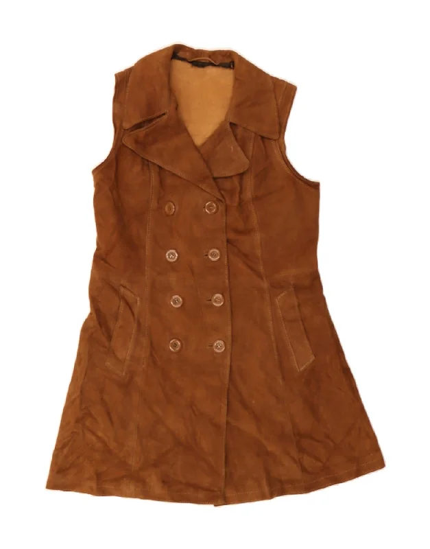 VINTAGE Womens Double Breasted A-Line Dress UK 12 Medium Brown Tunics Hiking breathable VINTAGE Womens Double Breasted A-Line Dress UK 12 Medium Brown Tunics Hiking breathable