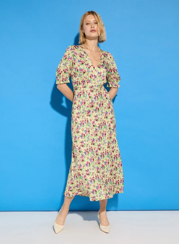 Lottie Satin Midi Tea Dress Tunics Sophisticated sleek