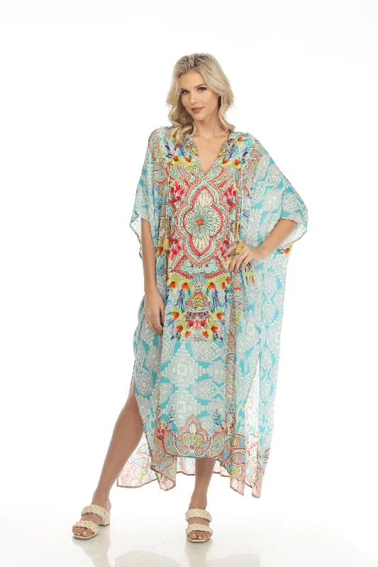 Johnny Was Dandridge Swim Cover-Up Long Kaftan Dress Plus Size Boho Chic CSW4522-UX Tunics Bestseller popular