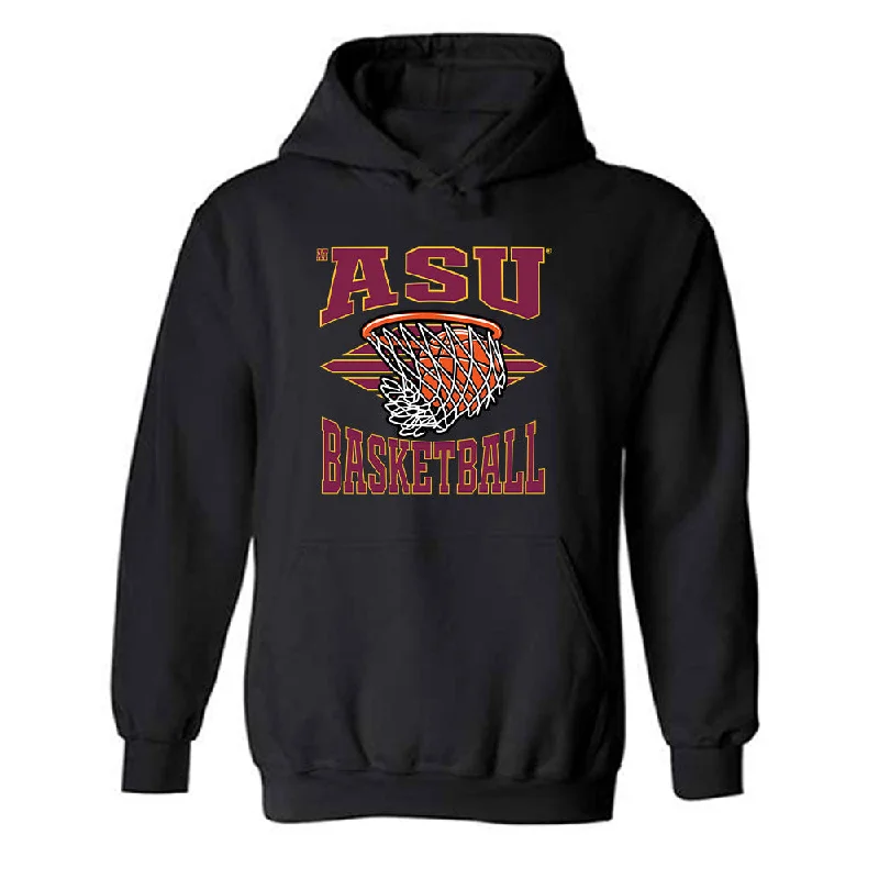 Arizona State - NCAA Women's Basketball : Timya Grice - Classic Fashion Shersey Hooded Sweatshirt Hoodie with Monochrome Minimalist Simple Arizona State - NCAA Women's Basketball : Timya Grice - Classic Fashion Shersey Hooded Sweatshirt Hoodie with Monochrome Minimalist Simple