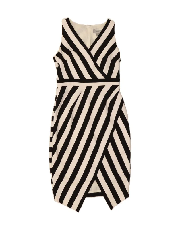COAST Womens Sleeveless Sheath Dress UK 12 Medium Navy Blue Striped Tunics Trendy modern COAST Womens Sleeveless Sheath Dress UK 12 Medium Navy Blue Striped Tunics Trendy modern
