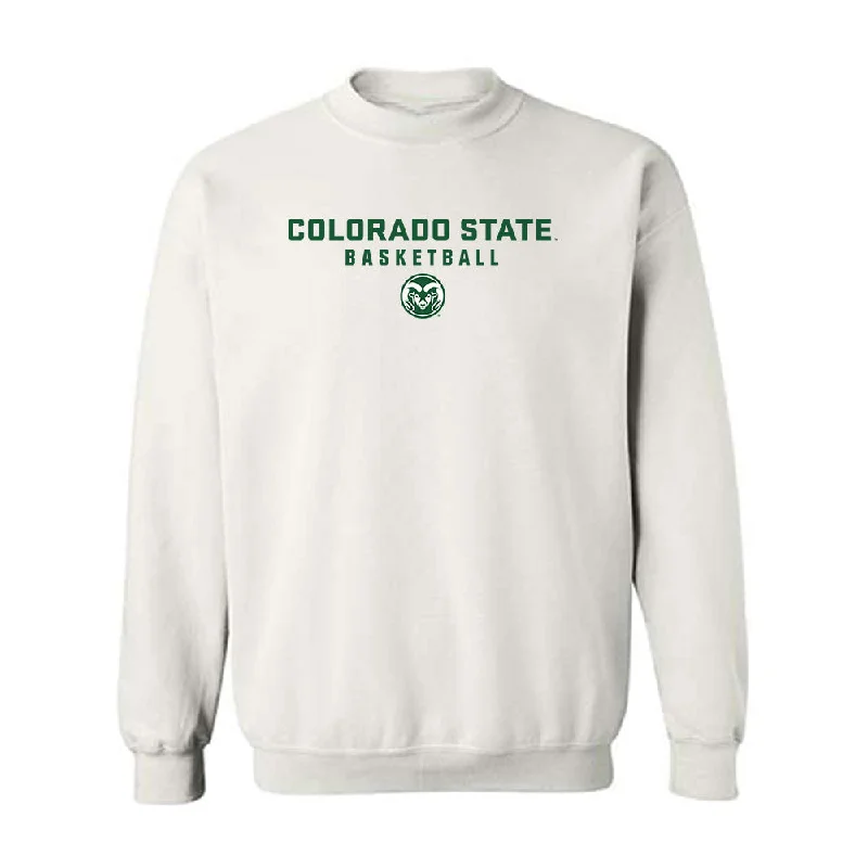 Colorado State - NCAA Women's Basketball : Brooke Carlson - Classic Shersey Crewneck Sweatshirt Hoodie with Belted Waist Structured Tailored Colorado State - NCAA Women's Basketball : Brooke Carlson - Classic Shersey Crewneck Sweatshirt Hoodie with Belted Waist Structured Tailored