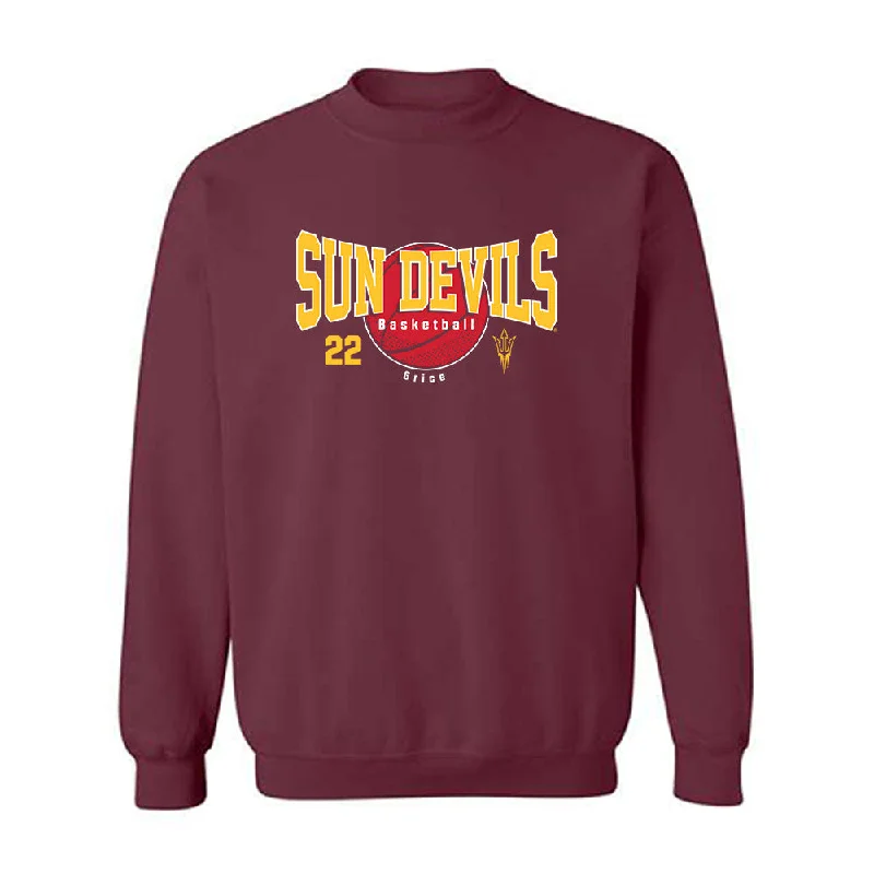 Arizona State - NCAA Women's Basketball : Timya Grice - Classic Fashion Shersey Crewneck Sweatshirt Hoodie with Double Zipper Versatile Adjustable Arizona State - NCAA Women's Basketball : Timya Grice - Classic Fashion Shersey Crewneck Sweatshirt Hoodie with Double Zipper Versatile Adjustable
