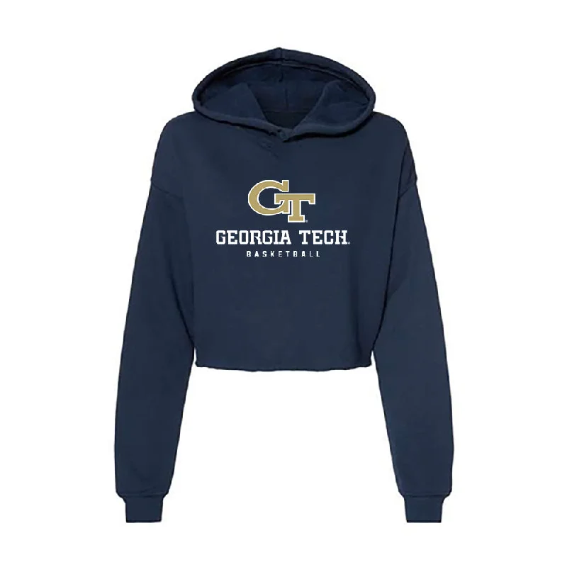 Georgia Tech - NCAA Women's Basketball : Zoesha Smith - Women's Crop Fleece Hoodie Hoodie with Print Artistic Unique Georgia Tech - NCAA Women's Basketball : Zoesha Smith - Women's Crop Fleece Hoodie Hoodie with Print Artistic Unique