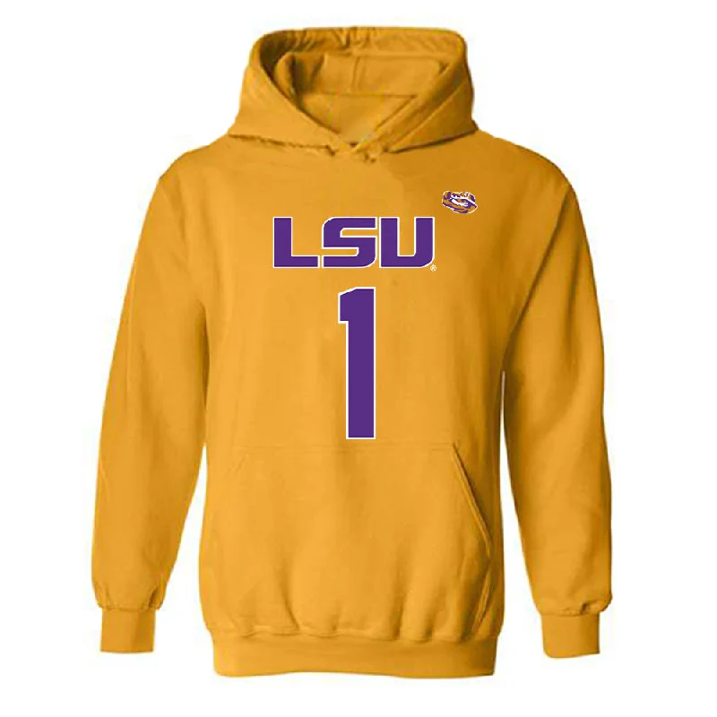 LSU - NCAA Women's Basketball : Mjracle Sheppard - Replica Shersey Hooded Sweatshirt Hoodie with Drop Shoulder Relaxed Streetwear LSU - NCAA Women's Basketball : Mjracle Sheppard - Replica Shersey Hooded Sweatshirt Hoodie with Drop Shoulder Relaxed Streetwear