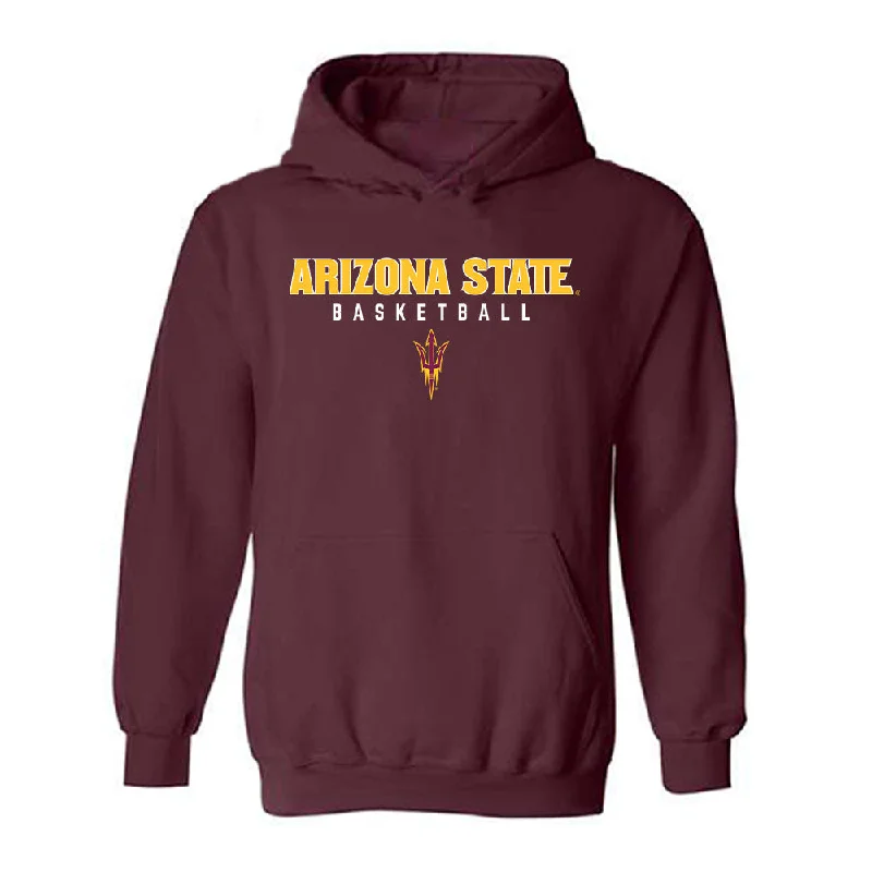Arizona State - NCAA Women's Basketball : Timya Grice - Classic Shersey Hooded Sweatshirt Hoodie with Mock Neck Collared Structured Arizona State - NCAA Women's Basketball : Timya Grice - Classic Shersey Hooded Sweatshirt Hoodie with Mock Neck Collared Structured