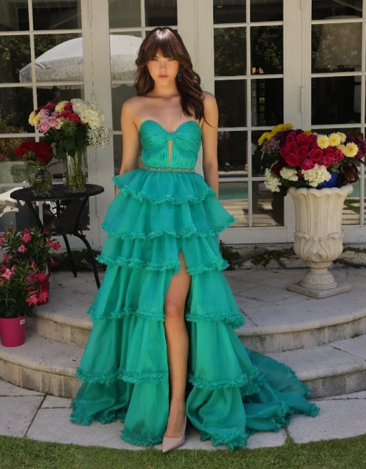 Ava Presley 29543 Long Ruffle Tiered A Line Formal Prom Dress Tunics Bestseller popular Ava Presley 29543 Long Ruffle Tiered A Line Formal Prom Dress Tunics Bestseller popular