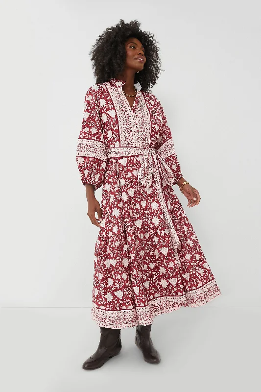 Exclusive Red Flounce Dress Pencil Office Professional