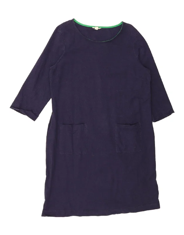 WHITE STUFF Womens 3/4 Sleeve Basic Dress UK 20 2XL Navy Blue Cotton Tunics Party sparkling WHITE STUFF Womens 3/4 Sleeve Basic Dress UK 20 2XL Navy Blue Cotton Tunics Party sparkling