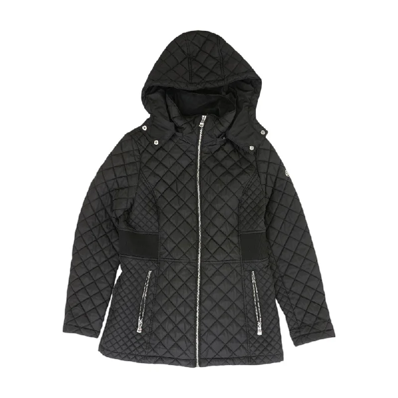 Black Solid Puffer Jacket Faux Fur Jacket Real Fur Jacket Shearling Jacket