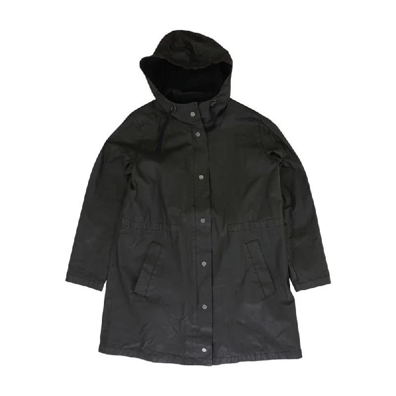 Black Solid Lightweight Jacket Hooded Jacket Caped Jacket Shawl Collar Jacket