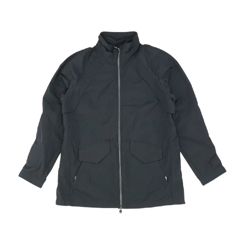 Black Solid Lightweight Jacket Belted Jacket Elasticated Jacket Padded Jacket