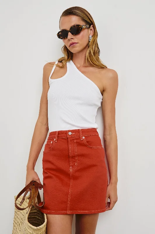 BURBANK SKIRT - TERRACOTTA athletic skirt fit
