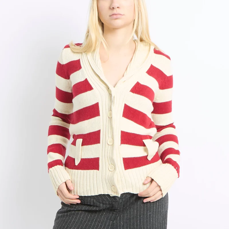 Tommy Hilfiger Knitted Cardigan - UK 10 Open Front Closed Front Wrap Front