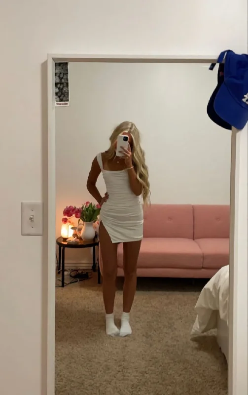 White Party Dresses Short Prom Dress Homecoming Dress Tunics Stylish elegant