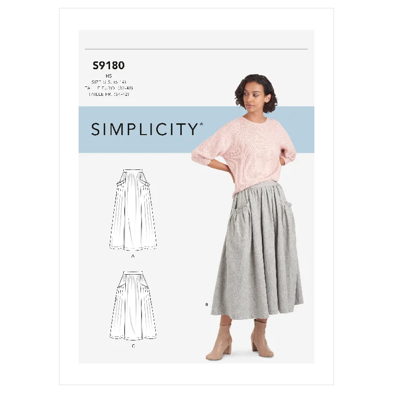 Simplicity Pattern 9180 Misses' Skirts velvet skirt sumptuous