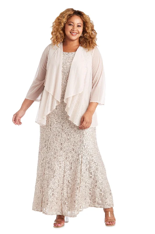 R&M Richards 2382W Long Plus Size Jacket Dress Jacket Blazer Coat