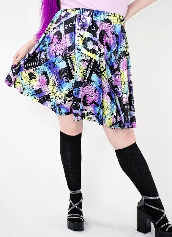 Rainbow Manga Skirt modal blend skirt