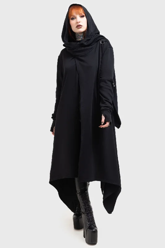 Assassins Hooded Cardigan Satin Blend Silk Blend Wool Blend